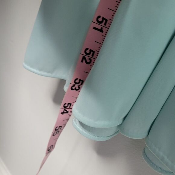 Vintage Sears light blue green button front butterfly embroidery sleep robe coat - Picture 6 of 6